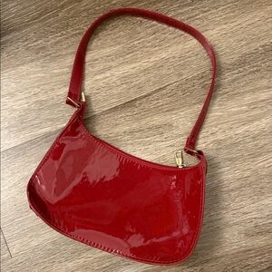 Red Patent Leather Shoulder Bag